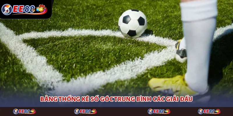 Bảng thống kê số góc trung bình các giải đấu